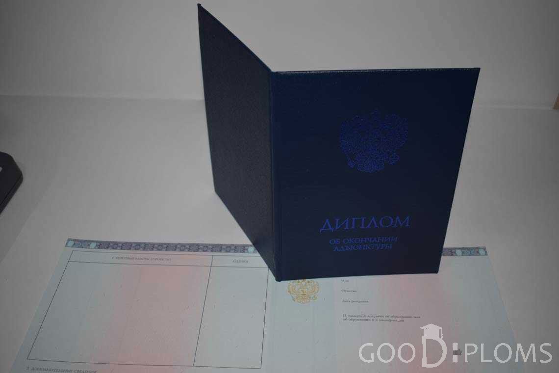 Диплом Адъюнктуры - Обратная Сторона период выдачи 2014-2020 -  Ижевск