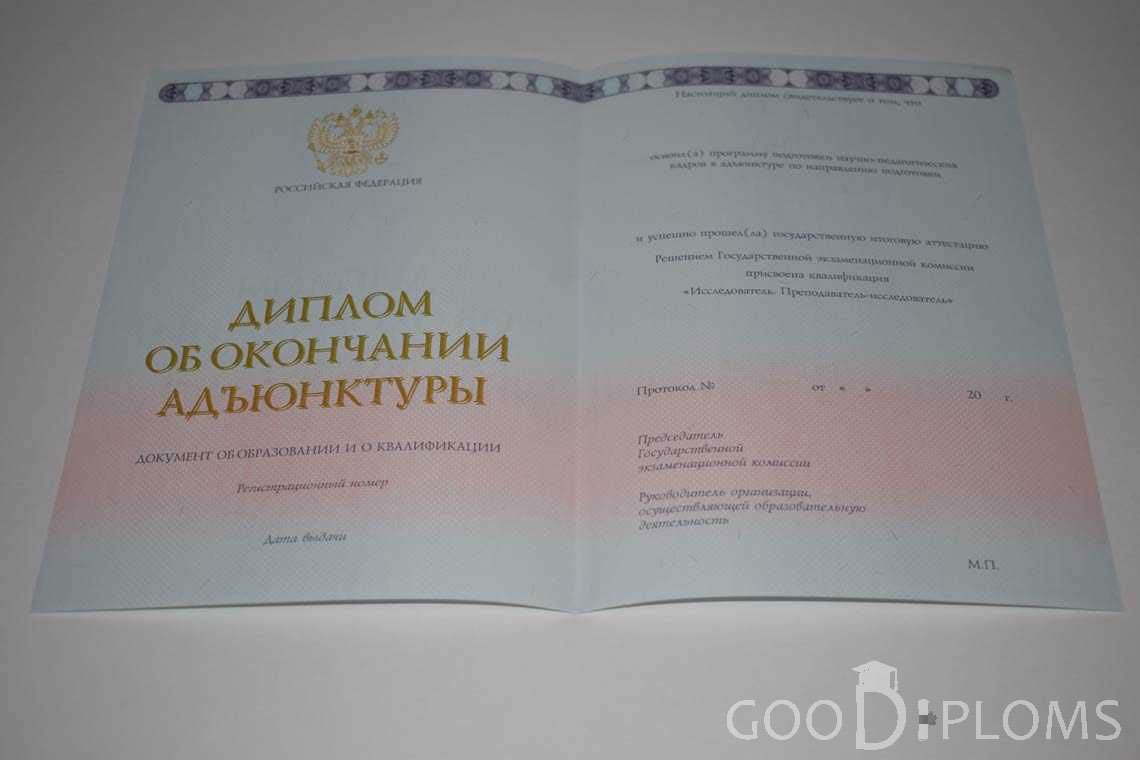 Диплом Адъюнктуры период выдачи 2014-2020 -  Ижевск