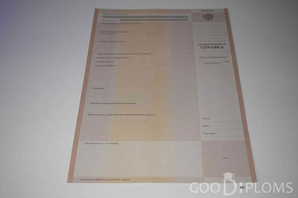 Академическая Справка Вуза период выдачи 1996-2009 -  Ижевск