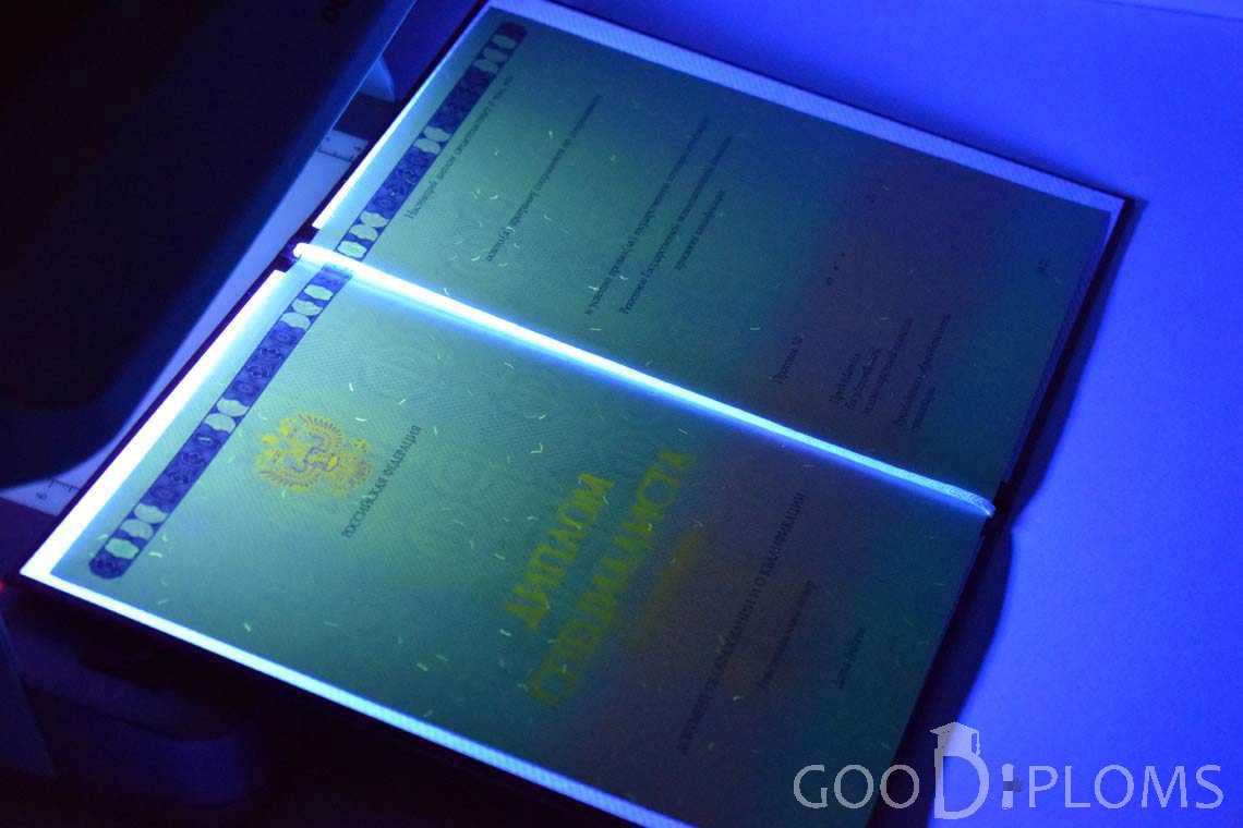 Бланк Диплома о Высшем Образовании с Отличием в Ультрафиолете - Ижевск