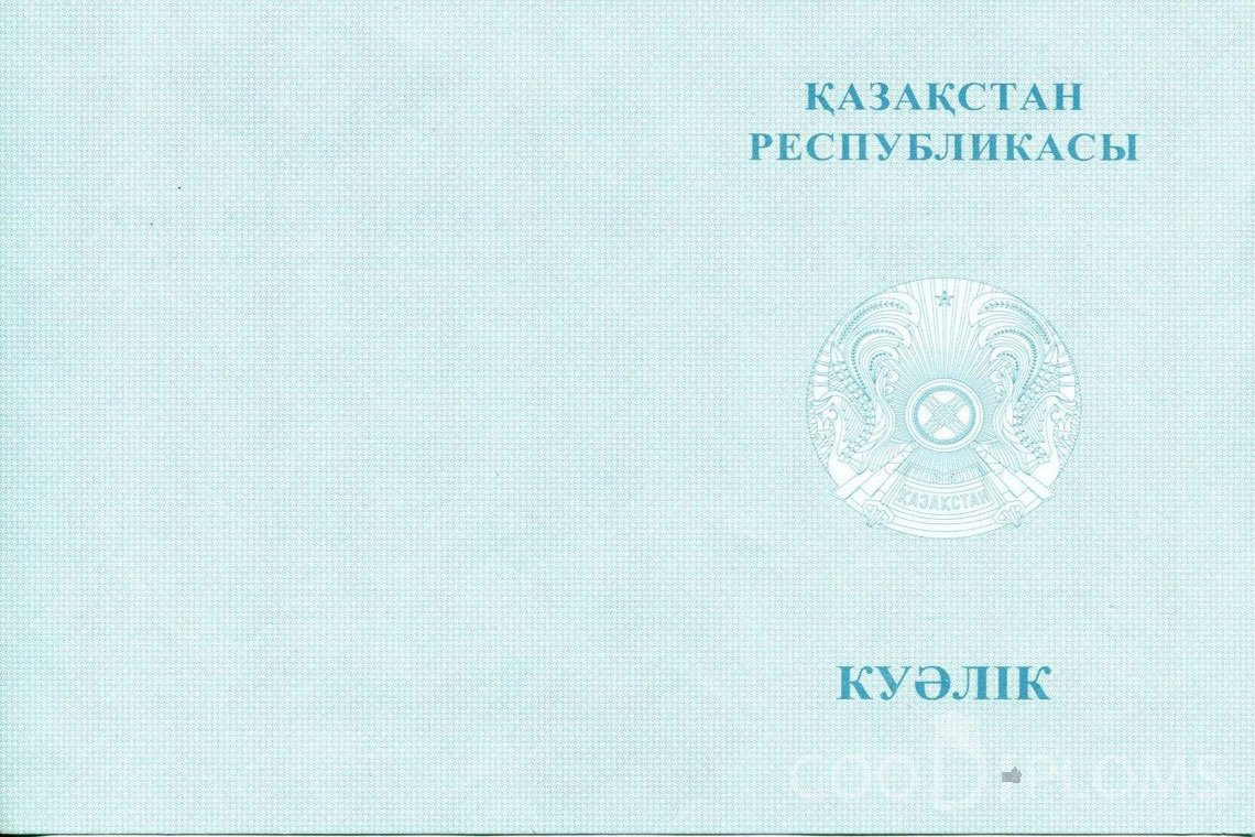 Казахский аттестат за 9 класс - Обратная сторона- Ижевск